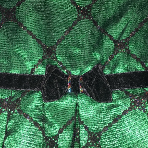 SOLD ON VINTED—Girls Jona Michelle Green and Black Holiday Dress Size 3T - Picture 3 of 6